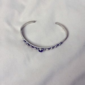 Amethyst Silver Cuff Bracelet